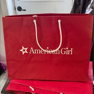 American Girl Bold Red Shopping Bag